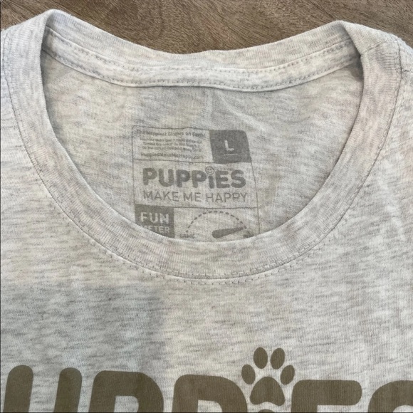 puppies make me happy muscle tank - Picture 2 of 3